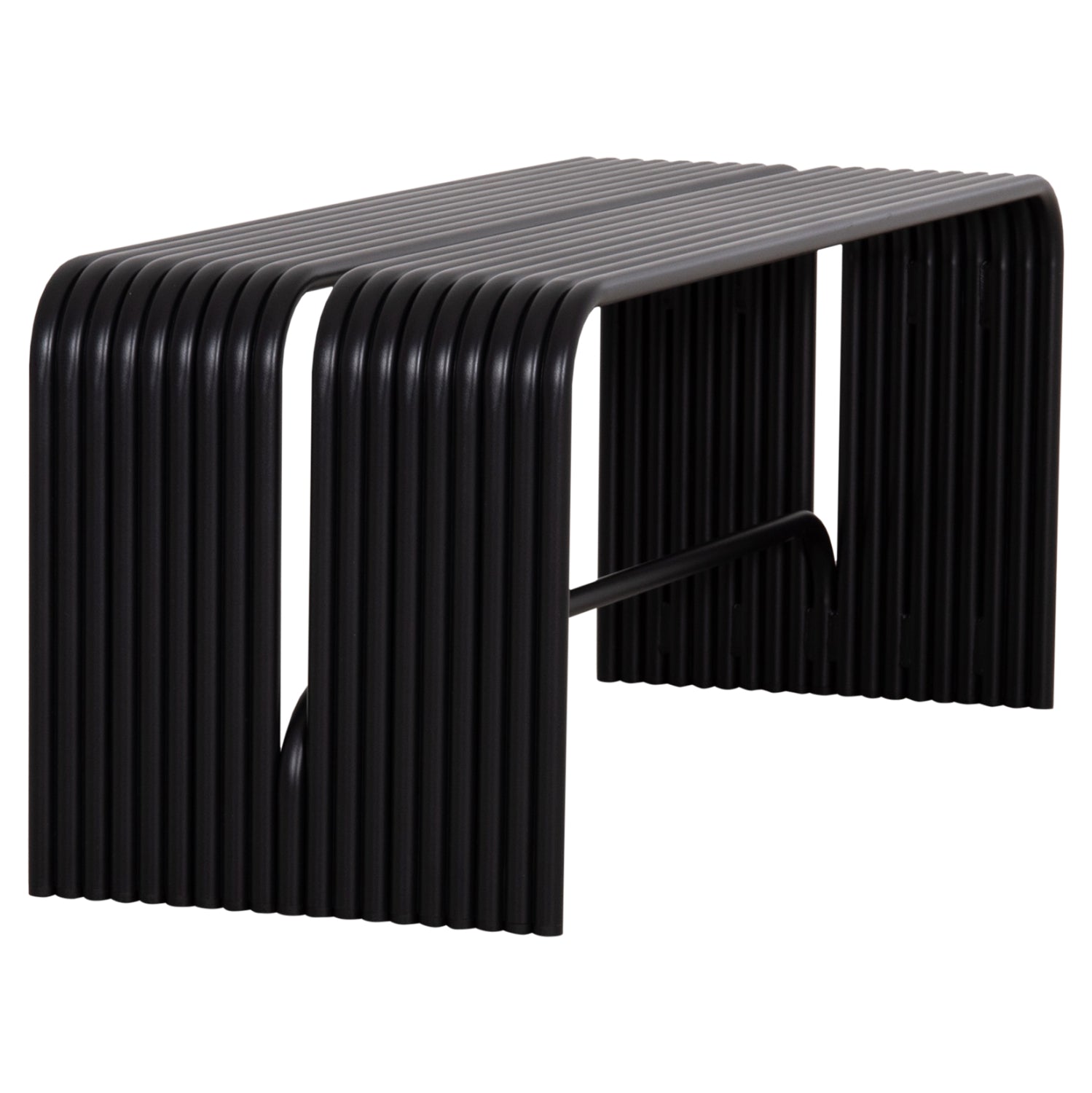 BENCH 2-SEATER SERIES INTREPID HM6327.01 ALUMINUM IN BLACK 109,5x37x42Hcm.