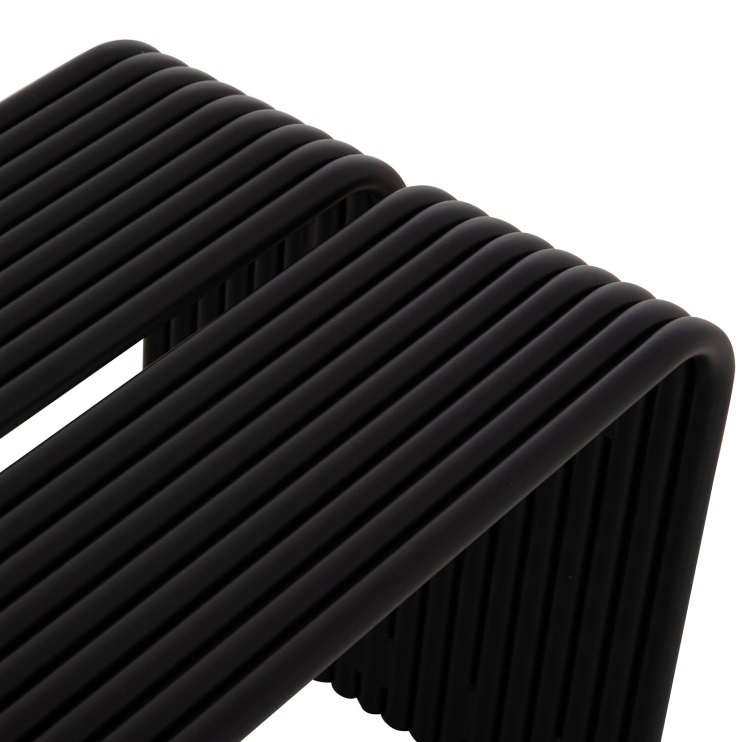 BENCH 2-SEATER SERIES INTREPID HM6327.01 ALUMINUM IN BLACK 109,5x37x42Hcm.