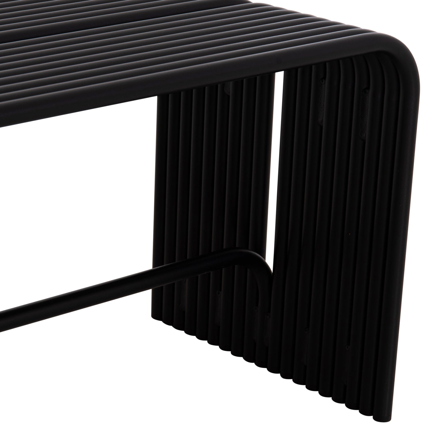 BENCH 2-SEATER SERIES INTREPID HM6327.01 ALUMINUM IN BLACK 109,5x37x42Hcm.