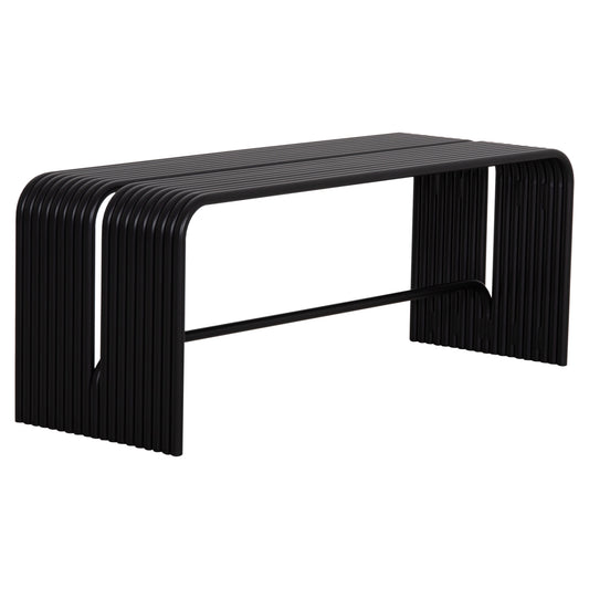 BENCH 2-SEATER SERIES INTREPID HM6327.01 ALUMINUM IN BLACK 109,5x37x42Hcm.