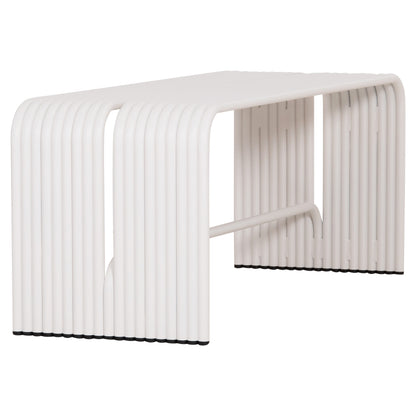 BENCH 2-SEATER SERIES INTREPID HM6327.02 ALUMINUM IN WHITE 109,5x37x42Hcm.
