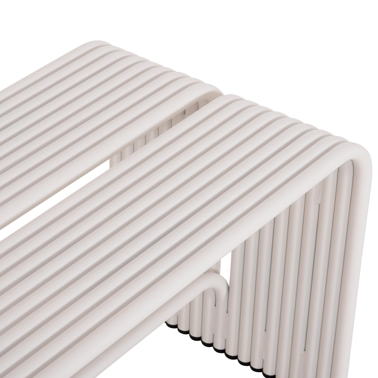 BENCH 2-SEATER SERIES INTREPID HM6327.02 ALUMINUM IN WHITE 109,5x37x42Hcm.