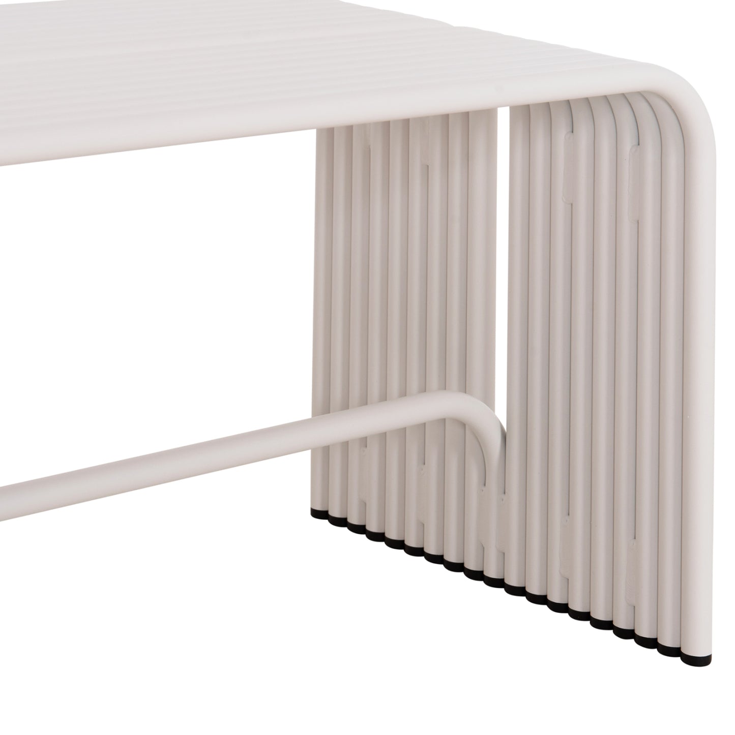 BENCH 2-SEATER SERIES INTREPID HM6327.02 ALUMINUM IN WHITE 109,5x37x42Hcm.