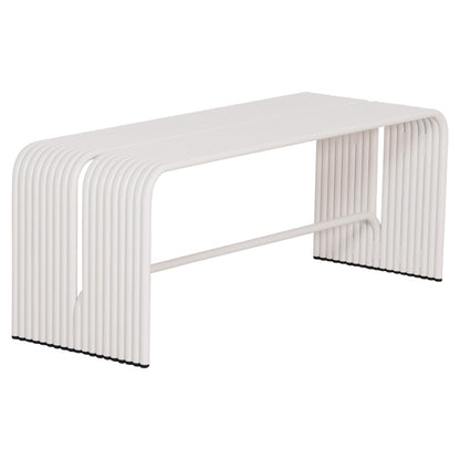 BENCH 2-SEATER SERIES INTREPID HM6327.02 ALUMINUM IN WHITE 109,5x37x42Hcm.