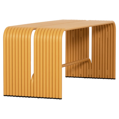BENCH 2-SEATER SERIES INTREPID HM6327.06 ALUMINUM IN YELLOW COLOR 109,5x37x42Hcm.