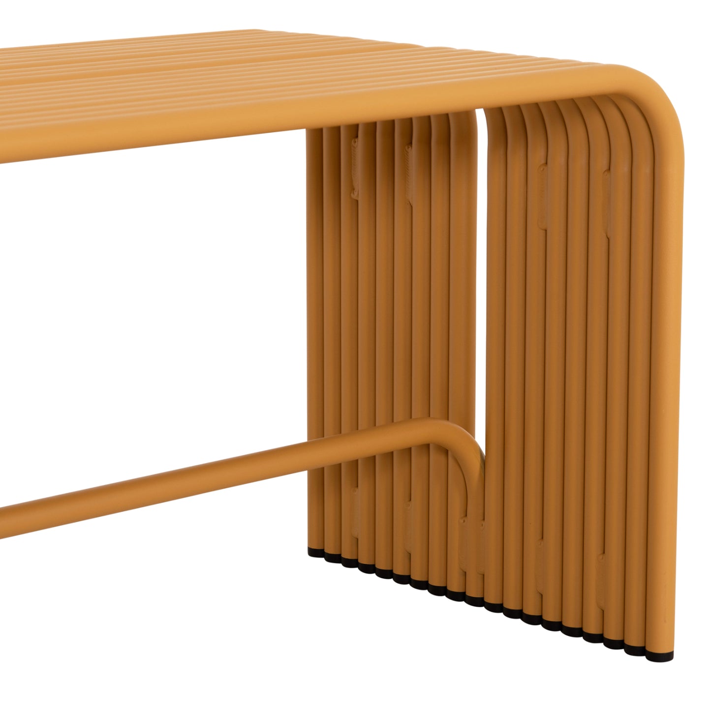 BENCH 2-SEATER SERIES INTREPID HM6327.06 ALUMINUM IN YELLOW COLOR 109,5x37x42Hcm.