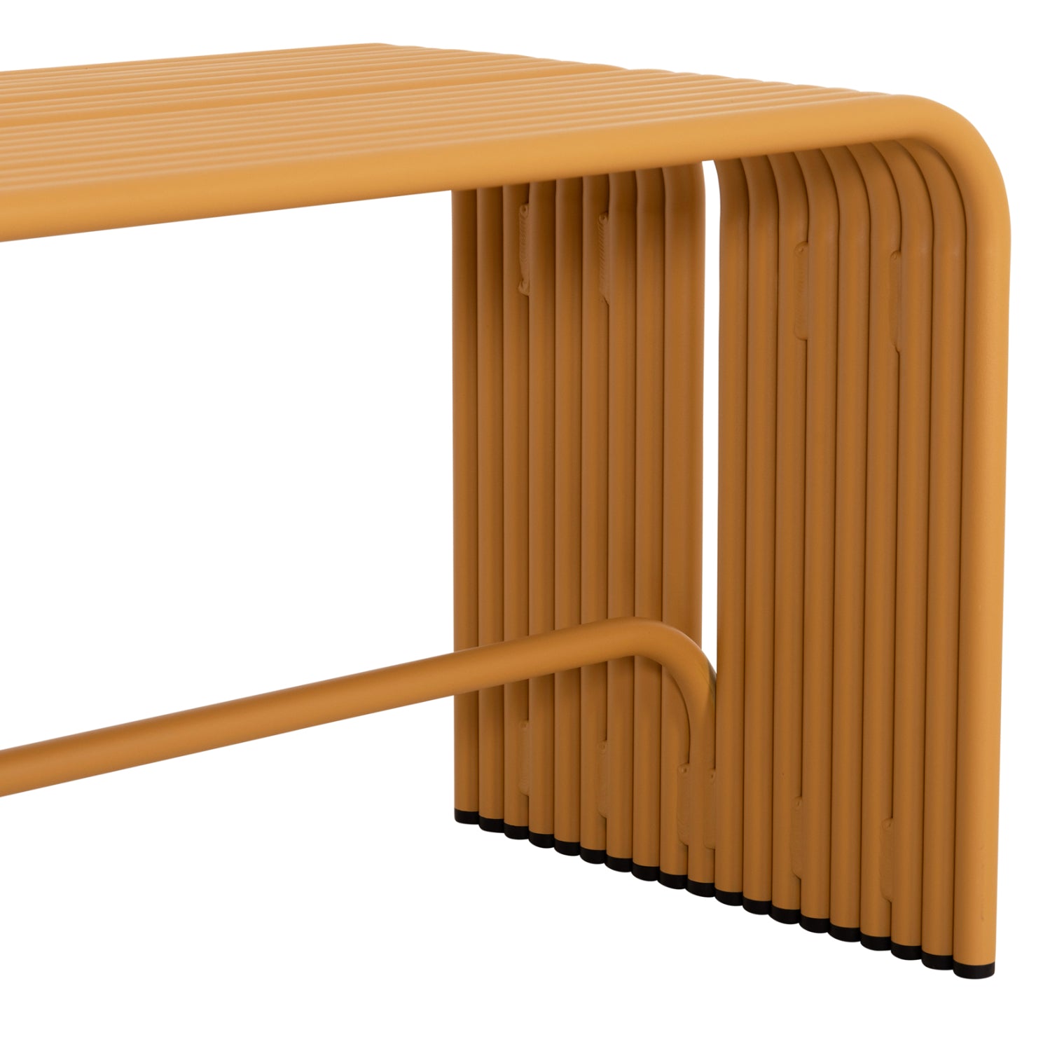 BENCH 2-SEATER SERIES INTREPID HM6327.06 ALUMINUM IN YELLOW COLOR 109,5x37x42Hcm.