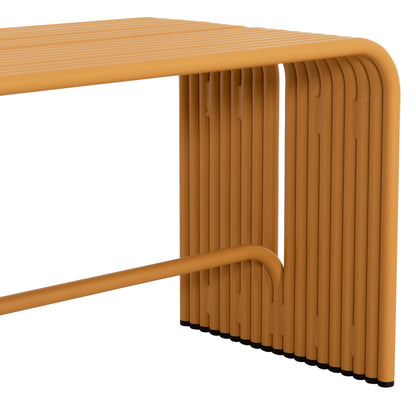 BENCH 2-SEATER SERIES INTREPID HM6327.06 ALUMINUM IN YELLOW COLOR 109,5x37x42Hcm.