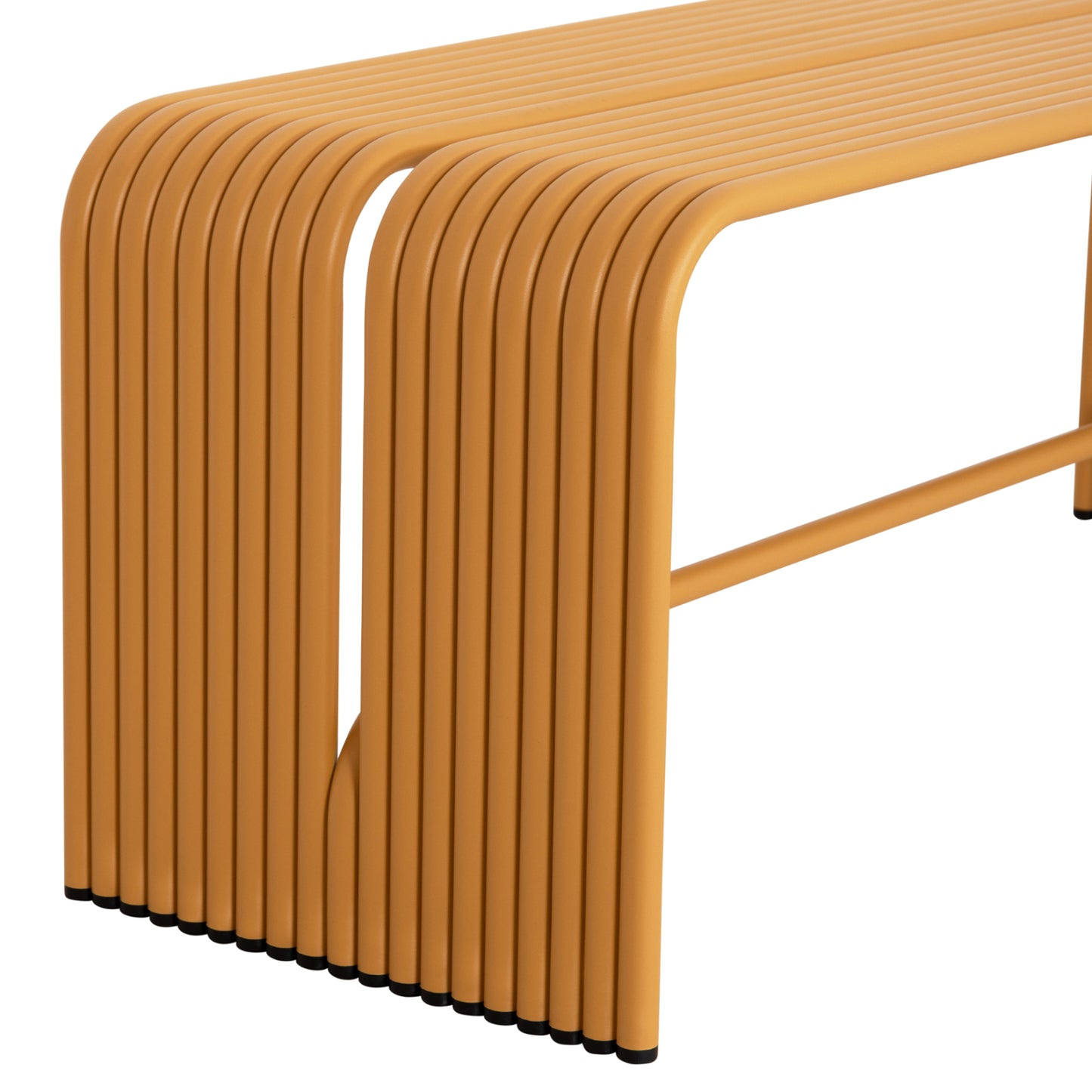 BENCH 2-SEATER SERIES INTREPID HM6327.06 ALUMINUM IN YELLOW COLOR 109,5x37x42Hcm.