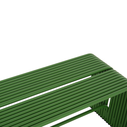 BENCH 2-SEATER SERIES INTREPID HM6327.07 ALUMINUM IN GREEN COLOR 109,5x37x42Hcm.