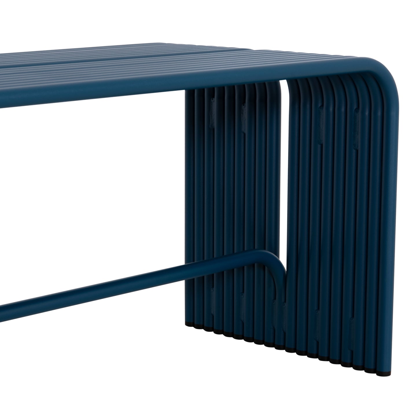 BENCH 2-SEATER SERIES INTREPID HM6327.08 ALUMINUM IN BLUE 109,5x37x42Hcm.