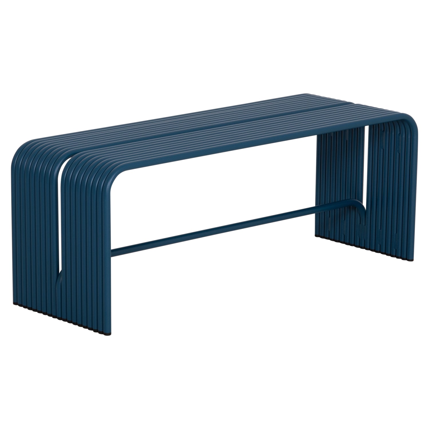BENCH 2-SEATER SERIES INTREPID HM6327.08 ALUMINUM IN BLUE 109,5x37x42Hcm.