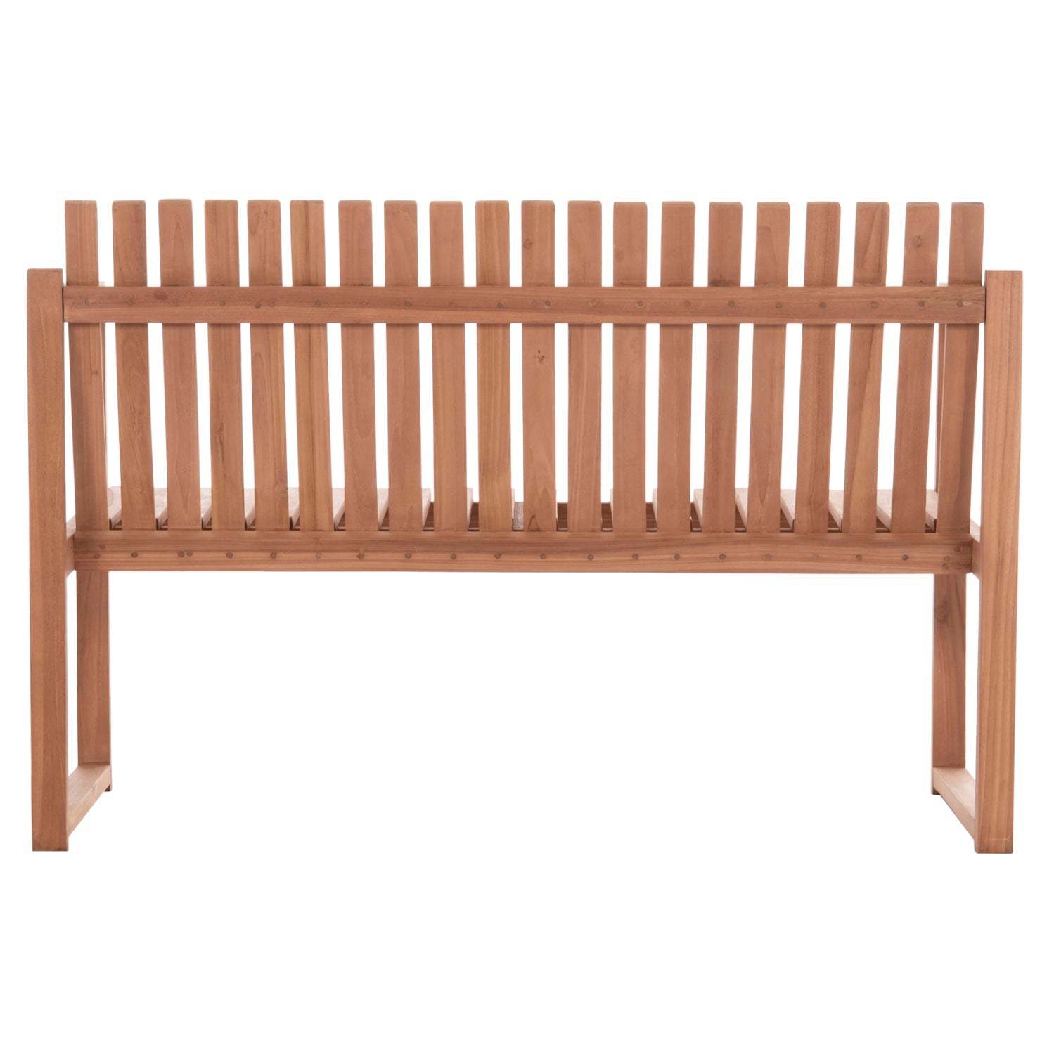 OUTDOOR BENCH 2-SEATER VED HM18124 TEAK WOOD IN NATURAL COLOR 130x60x86Hcm.