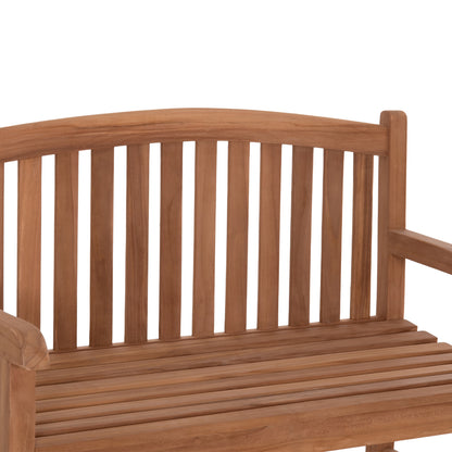 OUTDOOR 2-SEATER BENCH ELENA HM6651 TEAK WOOD--NATURAL COLOR 120x60x95Hcm.