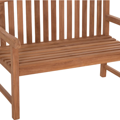 OUTDOOR 2-SEATER BENCH ELENA HM6651 TEAK WOOD--NATURAL COLOR 120x60x95Hcm.