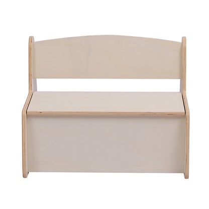 KIDS' BENCH WITH STORAGE RICKI HM18342.01 MDF & PLYWOOD IN NATURAL/CREAM 63x43x47Hcm.