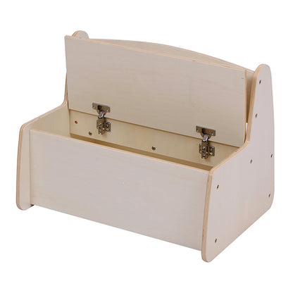 KIDS' BENCH WITH STORAGE RICKI HM18342.01 MDF & PLYWOOD IN NATURAL/CREAM 63x43x47Hcm.