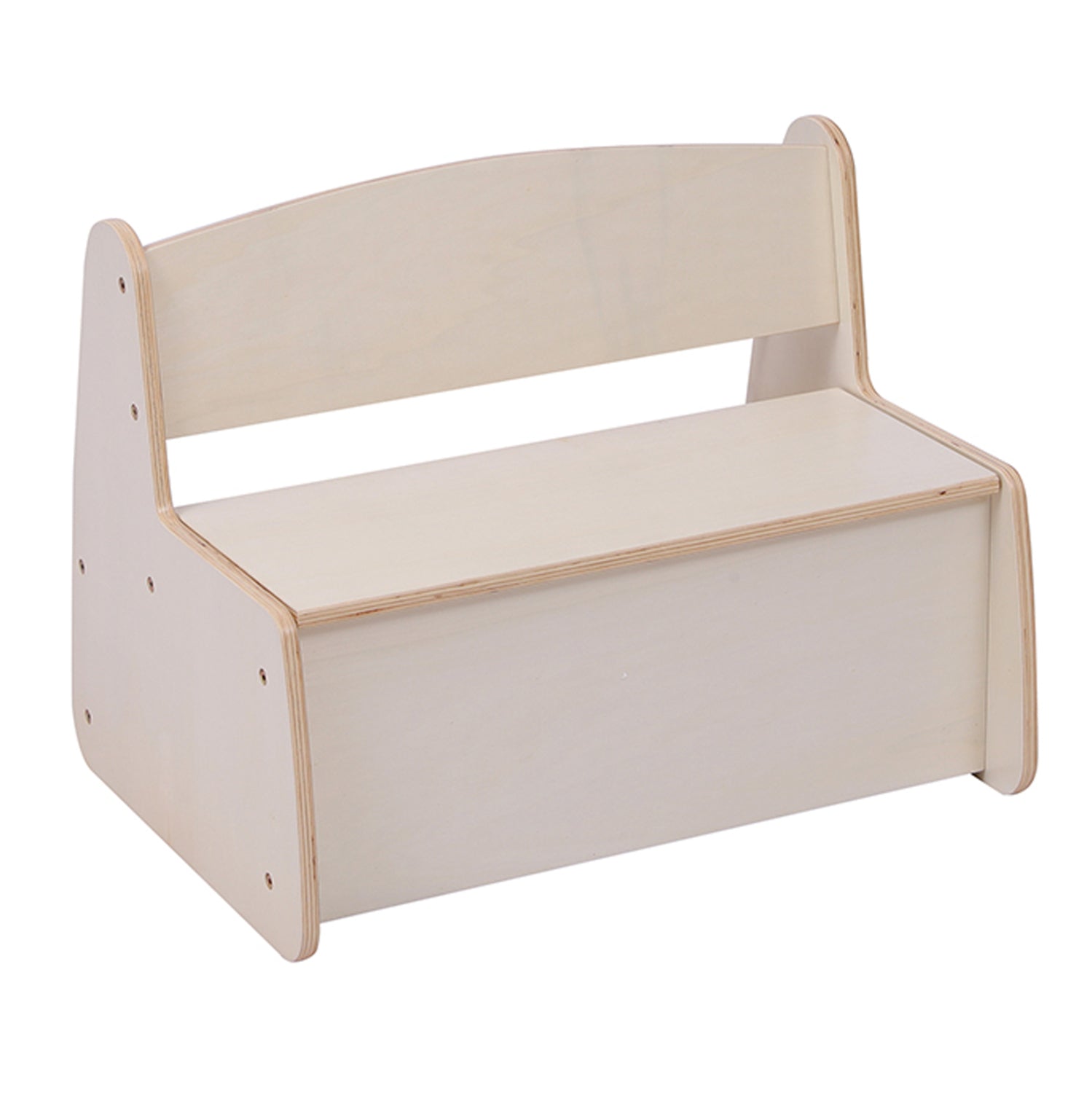 KIDS' BENCH WITH STORAGE RICKI HM18342.01 MDF & PLYWOOD IN NATURAL/CREAM 63x43x47Hcm.