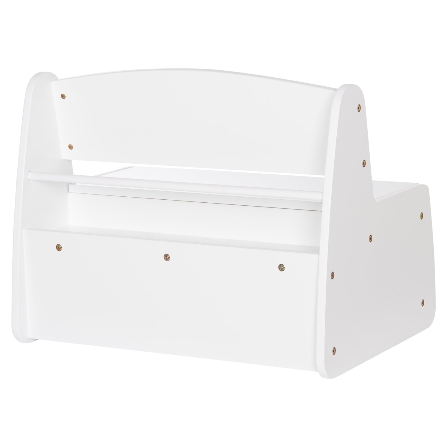 KIDS' BENCH WITH STORAGE RICKI HM18342.03 MDF & PLYWOOD IN WHITE 63x43x47Hcm.