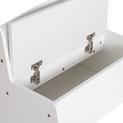 KIDS' BENCH WITH STORAGE RICKI HM18342.03 MDF & PLYWOOD IN WHITE 63x43x47Hcm.