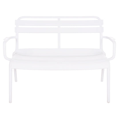 POLYPROPYLENE 2-SEATER BENCH KORVER HM6332.01 WHITE 113x65x76Hcm.