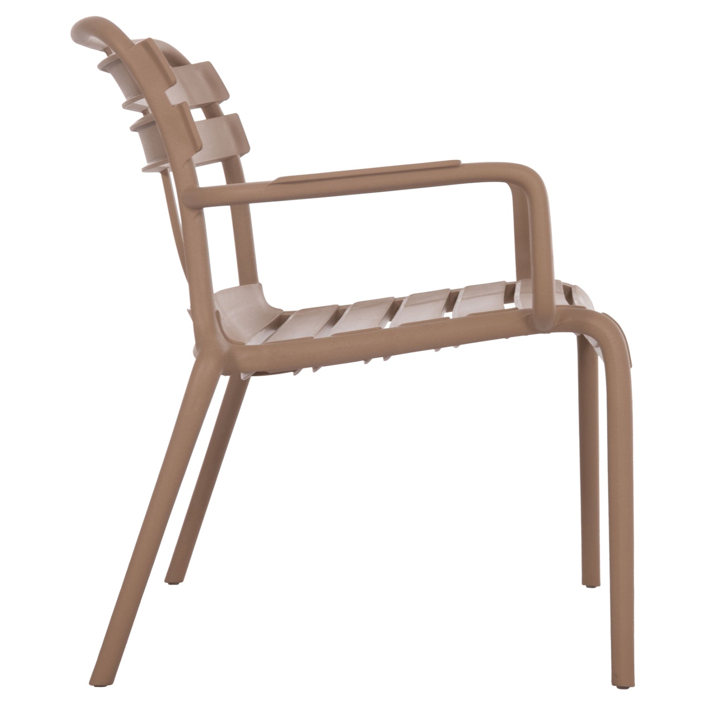 POLYPROPYLENE 2-SEATER BENCH KORVER HM6332.04 CAPPUCCINO 113x65x76Hcm.