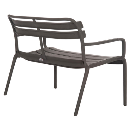 POLYPROPYLENE 2-SEATER BENCH KORVER HM6332.05 DARK OLIVE GREEN 113x65x76Hcm.