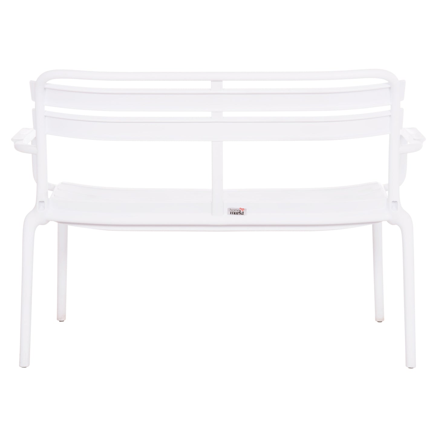 POLYPROPYLENE 2-SEATER BENCH KORVER HM6332.01 WHITE 113x65x76Hcm.