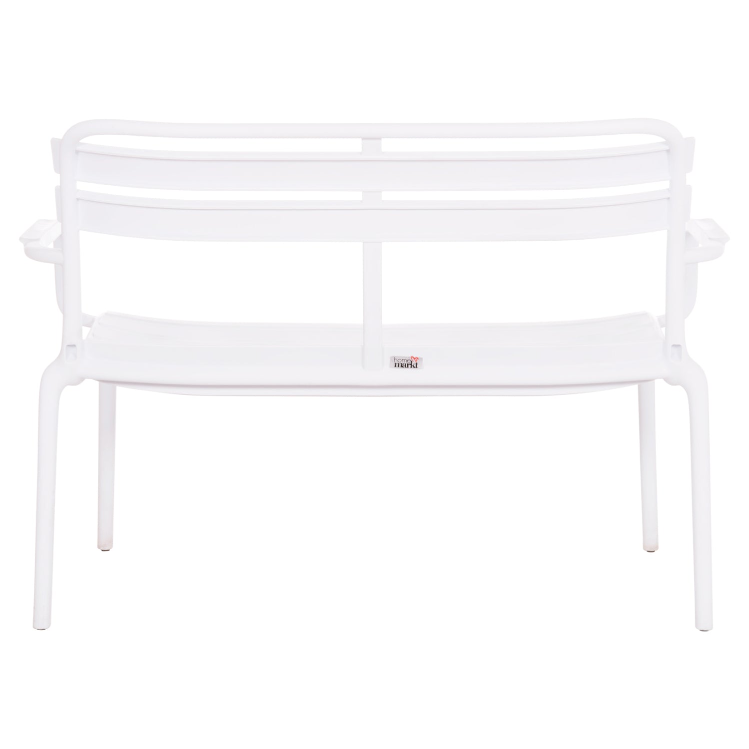 POLYPROPYLENE 2-SEATER BENCH KORVER HM6332.01 WHITE 113x65x76Hcm.