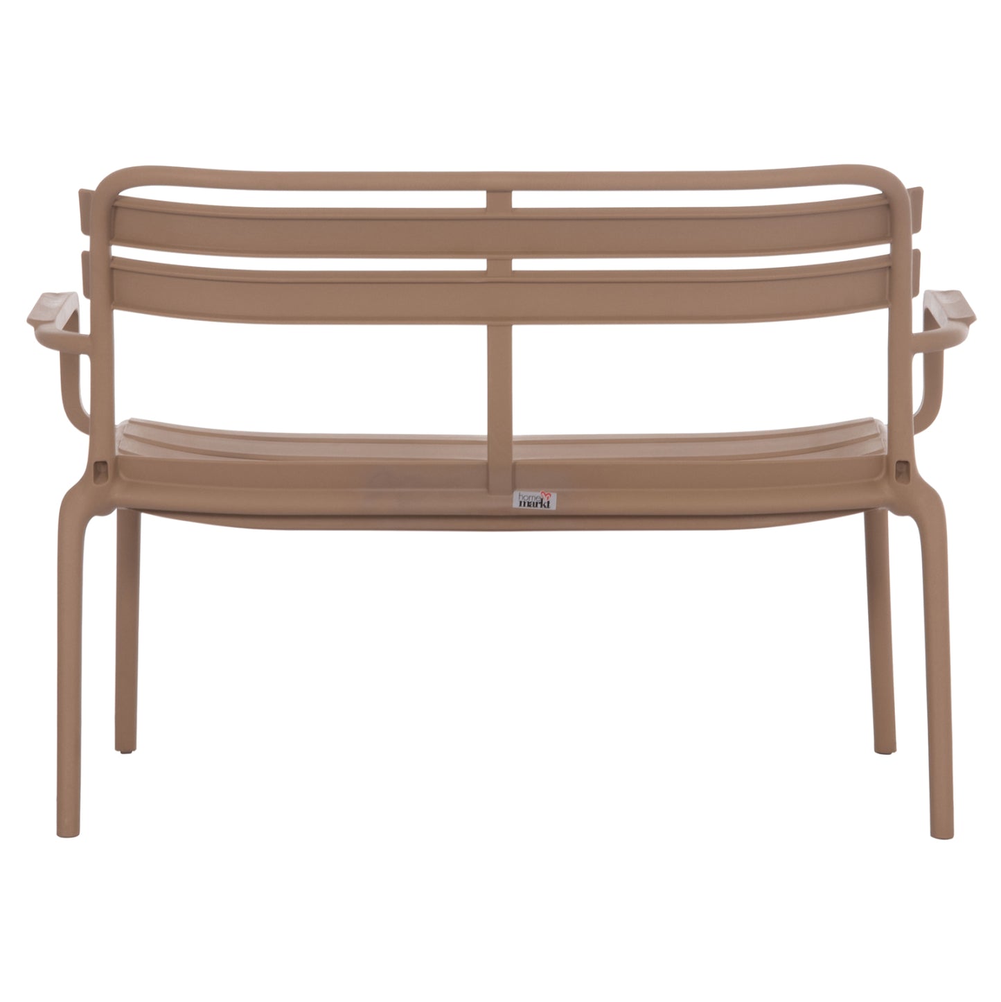 POLYPROPYLENE 2-SEATER BENCH KORVER HM6332.04 CAPPUCCINO 113x65x76Hcm.