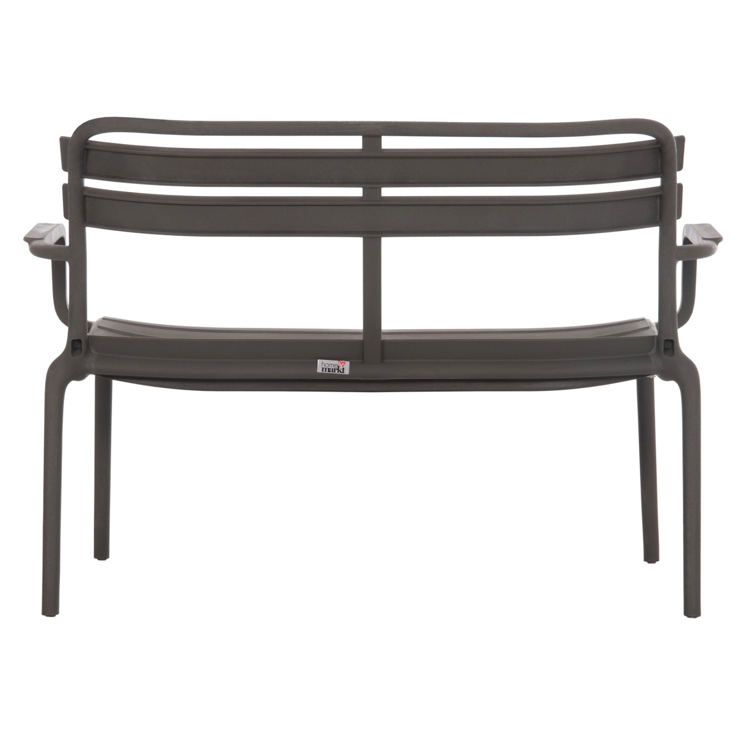 POLYPROPYLENE 2-SEATER BENCH KORVER HM6332.05 DARK OLIVE GREEN 113x65x76Hcm.