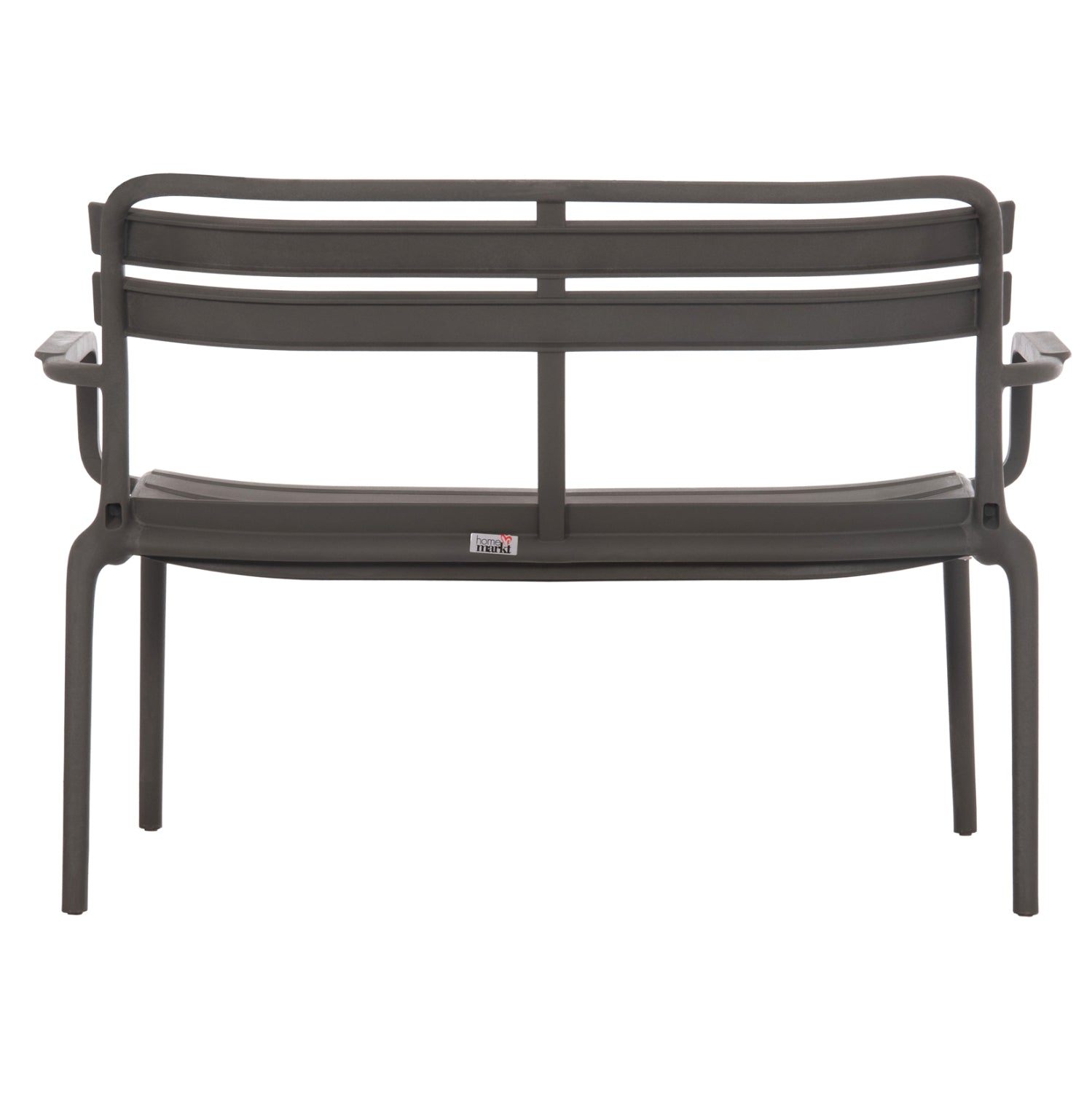 POLYPROPYLENE 2-SEATER BENCH KORVER HM6332.05 DARK OLIVE GREEN 113x65x76Hcm.