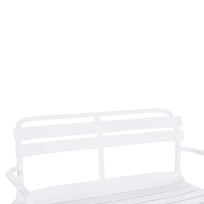 POLYPROPYLENE 2-SEATER BENCH KORVER HM6332.01 WHITE 113x65x76Hcm.