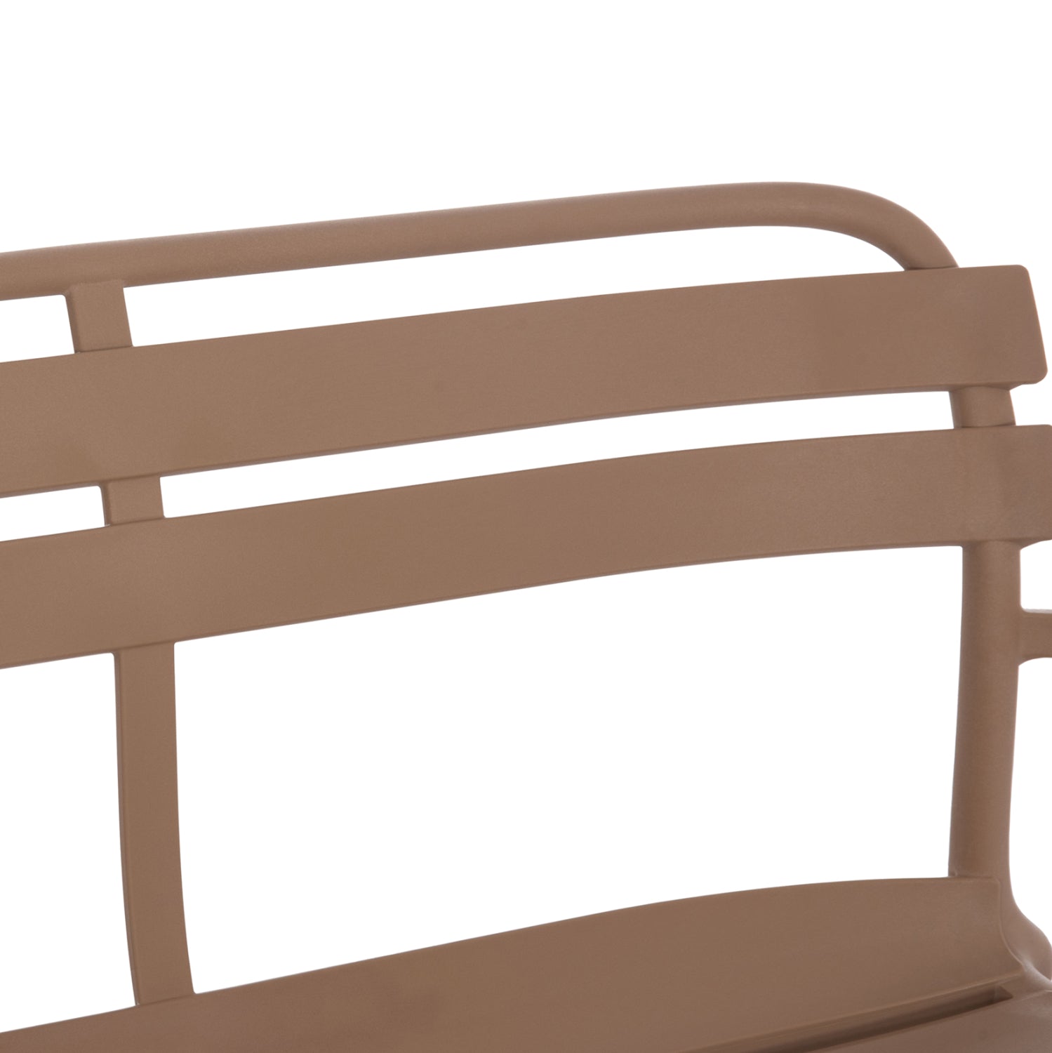 POLYPROPYLENE 2-SEATER BENCH KORVER HM6332.04 CAPPUCCINO 113x65x76Hcm.