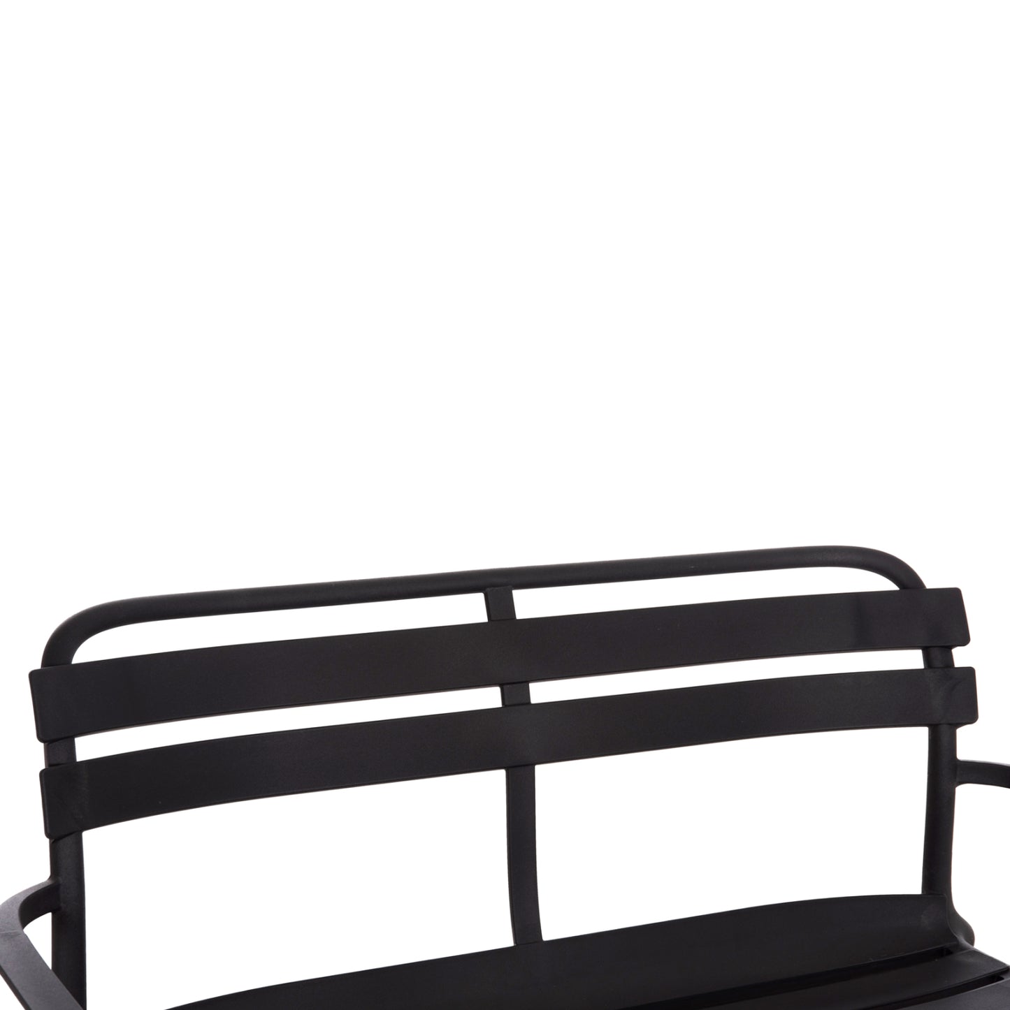 POLYPROPYLENE 2-SEATER BENCH KORVER HM6332.02 BLACK 113x65x76Hcm.