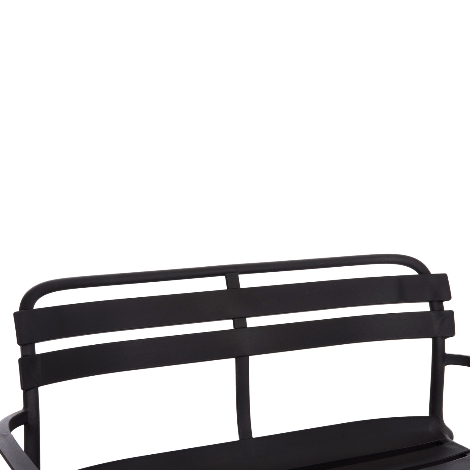 POLYPROPYLENE 2-SEATER BENCH KORVER HM6332.02 BLACK 113x65x76Hcm.
