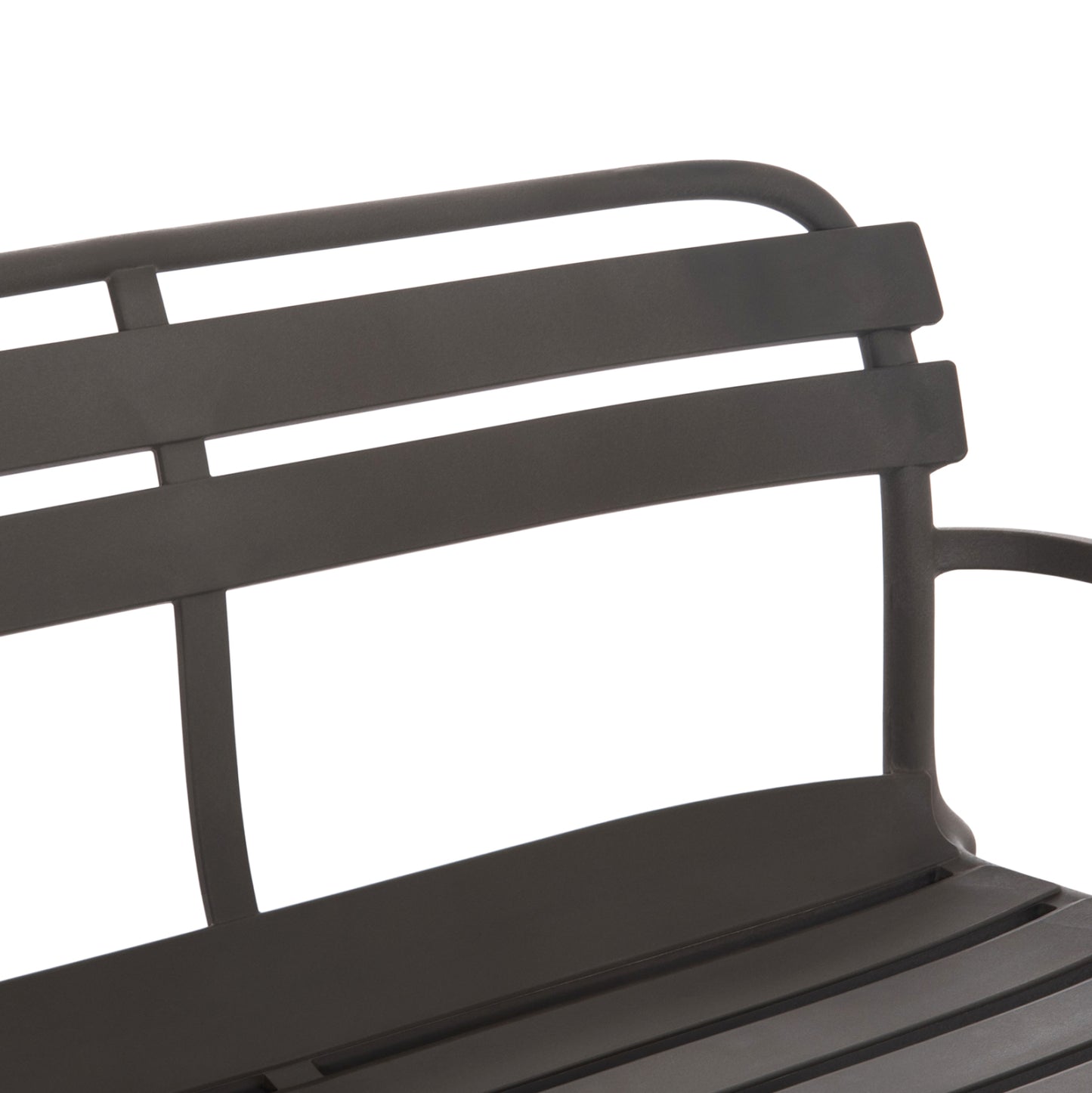 POLYPROPYLENE 2-SEATER BENCH KORVER HM6332.05 DARK OLIVE GREEN 113x65x76Hcm.