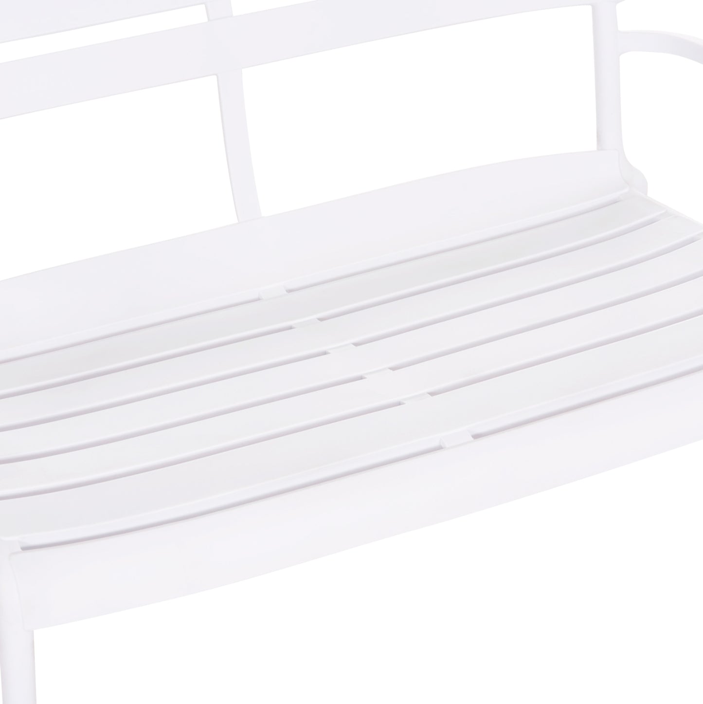 POLYPROPYLENE 2-SEATER BENCH KORVER HM6332.01 WHITE 113x65x76Hcm.