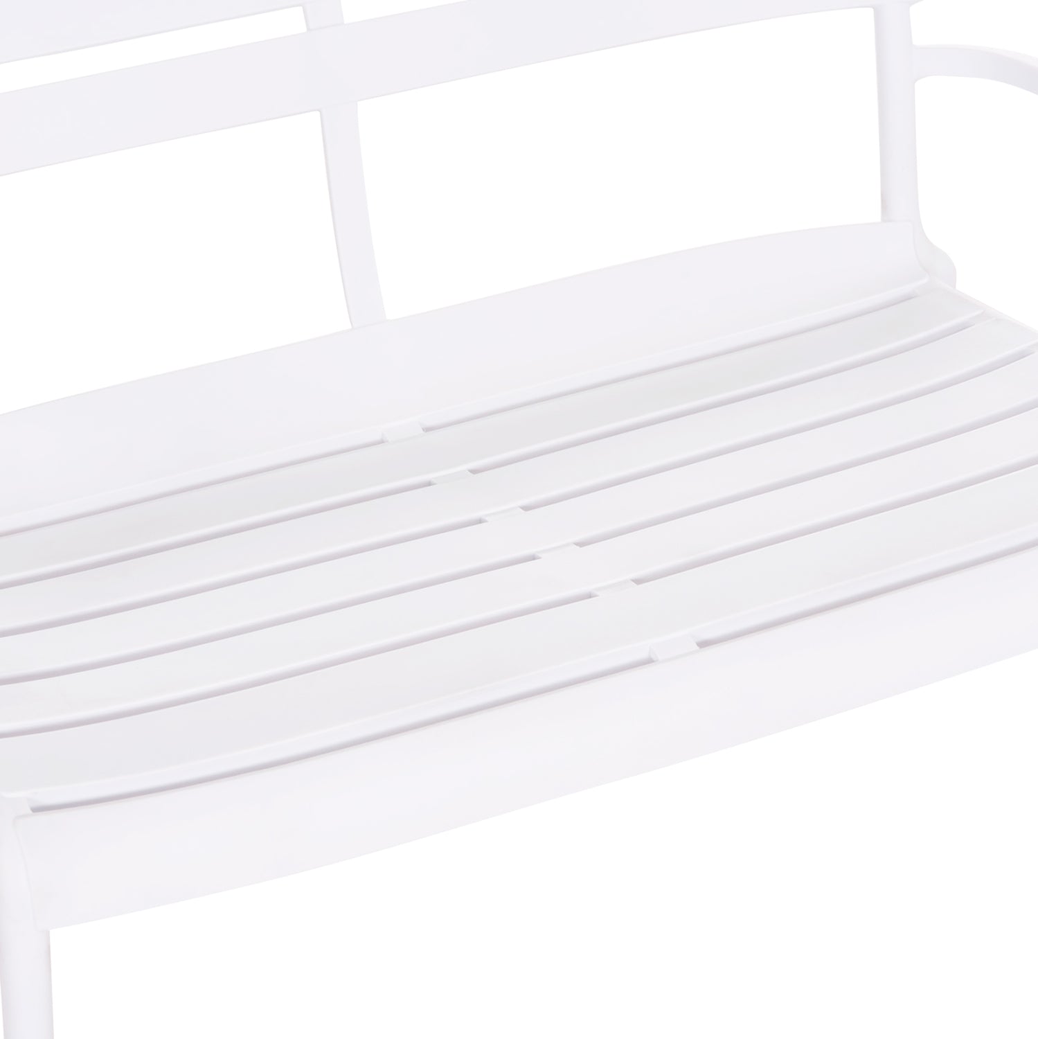 POLYPROPYLENE 2-SEATER BENCH KORVER HM6332.01 WHITE 113x65x76Hcm.