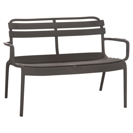 POLYPROPYLENE 2-SEATER BENCH KORVER HM6332.05 DARK OLIVE GREEN 113x65x76Hcm.