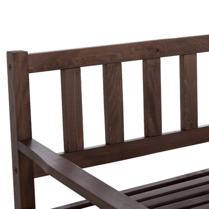 2-SEATER BENCH NAXOS FB95407 IMPREGNATED BEECH WOOD IN WALNUT COLOR 110x68x84Hcm
