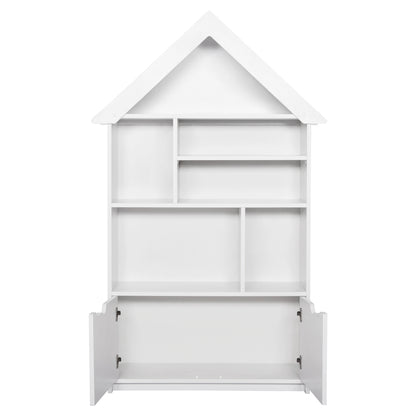KIDS' BOOKCASE DREY HM18229.01 MELAMINE WHITE 104x30x170Hcm.