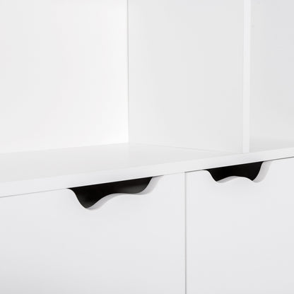 KIDS' BOOKCASE DREY HM18229.01 MELAMINE WHITE 104x30x170Hcm.