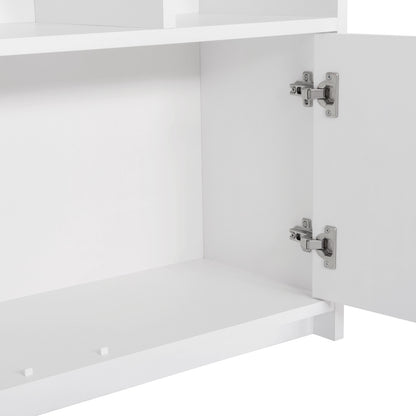 KIDS' BOOKCASE DREY HM18229.01 MELAMINE WHITE 104x30x170Hcm.