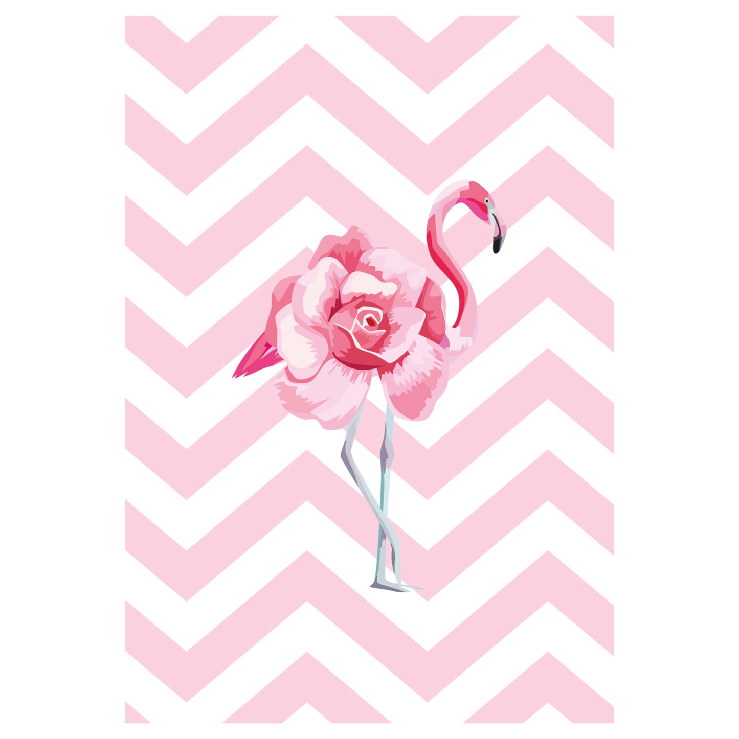SERIES KIDDER HM7678.12 80Χ150cm, pink flamingo carpet, fringes
