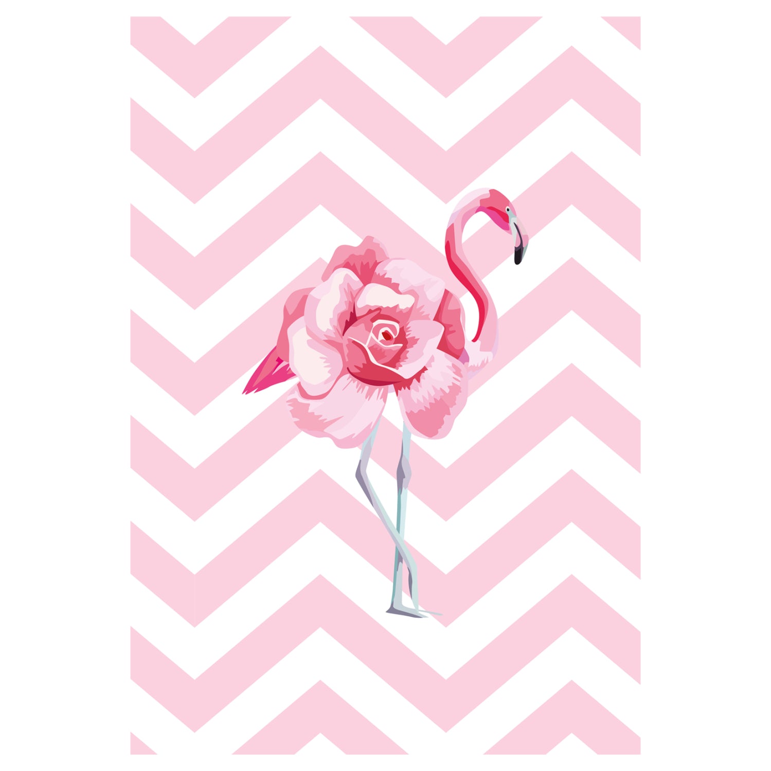 SERIES KIDDER HM7678.12 80Χ150cm, pink flamingo carpet, fringes