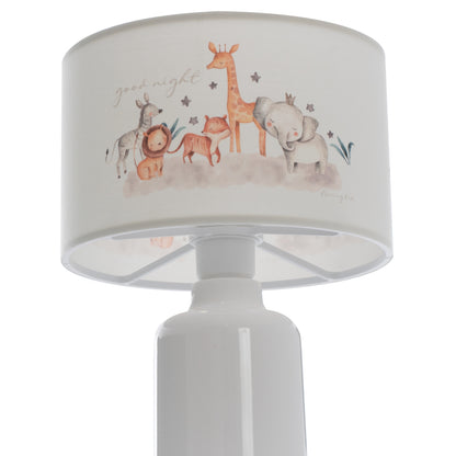 TABLE LAMP BALOO HM7577.06 KID'S ROOM FABRIC CYLINDRICAL "CAP" Φ24x32H