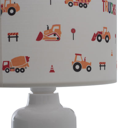 TABLE LAMP BALOO HM7577.04 KID'S ROOM FABRIC CYLINDRICAL "CAP" Φ24x32H