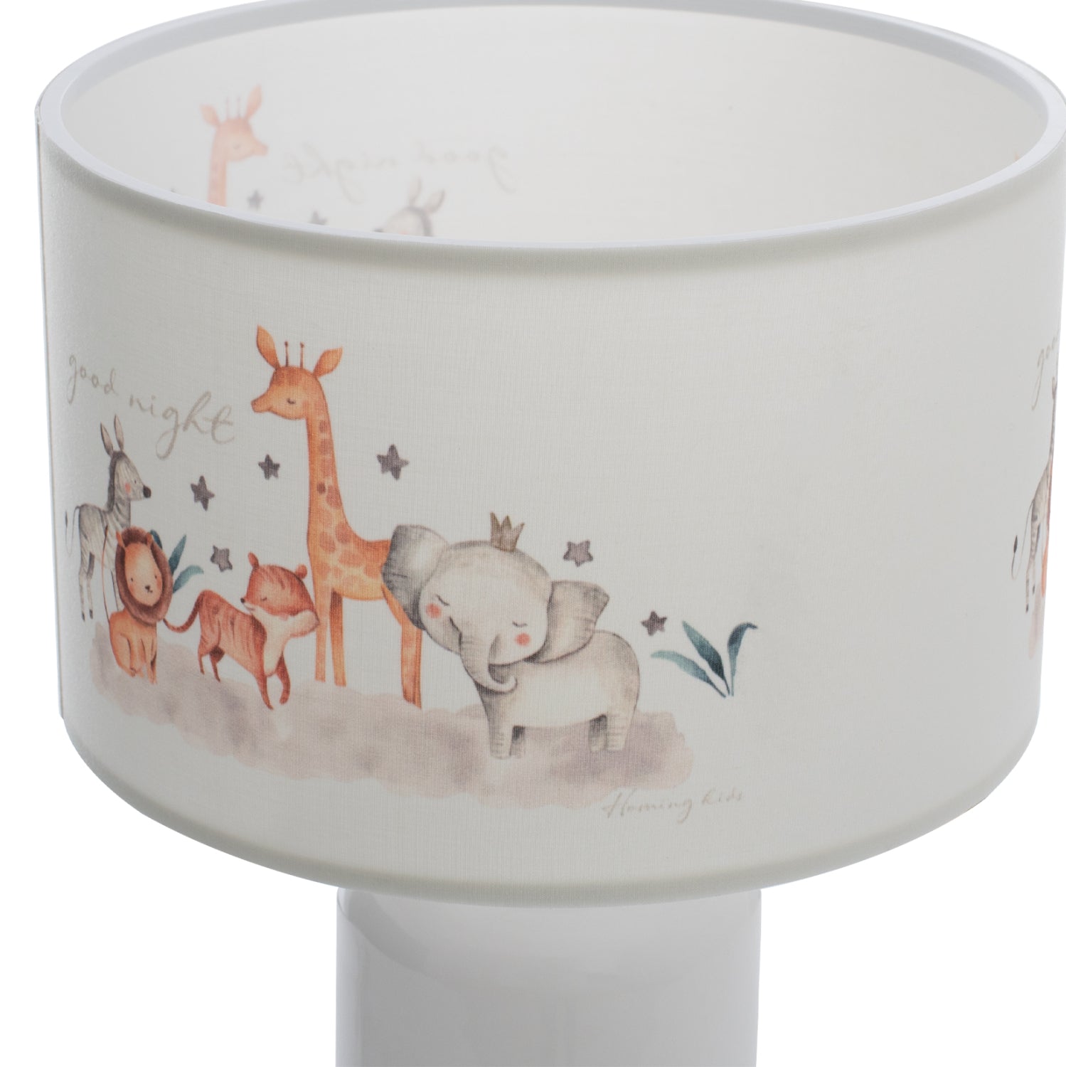 TABLE LAMP BALOO HM7577.06 KID'S ROOM FABRIC CYLINDRICAL "CAP" Φ24x32H