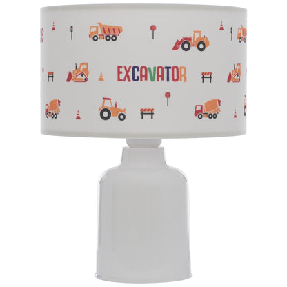 TABLE LAMP BALOO HM7577.04 KID'S ROOM FABRIC CYLINDRICAL "CAP" Φ24x32H